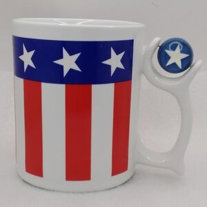 Dept 56 Flag Stars & Stripes Spinners MUG Patriotic USA 13 oz Cup Department 56